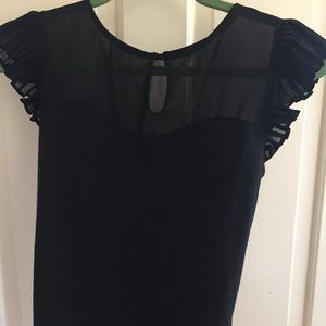 black top sheer semi formal
